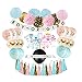 Gender Reveal Party Supplies (75 pieces) with Photo Props, 36 Inch Reveal Balloon and Sash - Premium Baby Shower Decorations Set - Confetti Balloons, Boy or Girl Banner, Paper Lanterns and Pom Poms