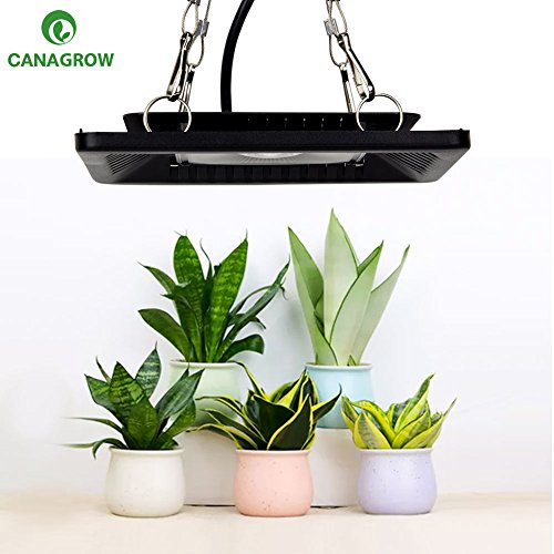 COB LED Grow Light, CANAGROW 100W Waterproof Full Spectrum LED Plant Grow Lights for Indoor Plants Vegetables, Seedlings, New Technology Growing Light Bulb Natural Heat Dissipation Without Noise