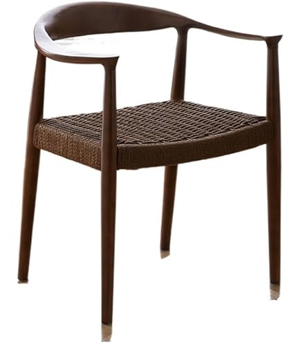 Amazon.com: ZGYDNM Japanese Solid Wood Rope Woven Dining Chair