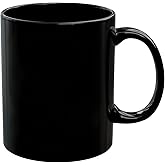 Zenply Best Coffee Mug Black,11 oz Ceramic Coffee Cup with Comfortable Handle for Office and Home.