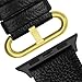Fullmosa Leather Bands Compatible with Apple Watch Band 49mm 46mm 45mm 44mm 42mm for Men Women, Top Grain Genuine Leather Strap for iWatch Ultra 2/Ultra/10/9/8/7/6/5/4/3/2/1/SE2/SE, Black/Black