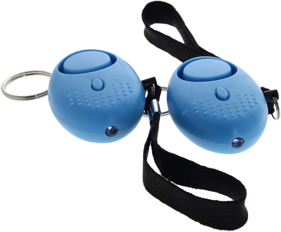 Othmro Personal Alarm 130db Personal Safesound Security Alarm Keychain with LED Light L002 Light Blue 2pcs: Home Improvement