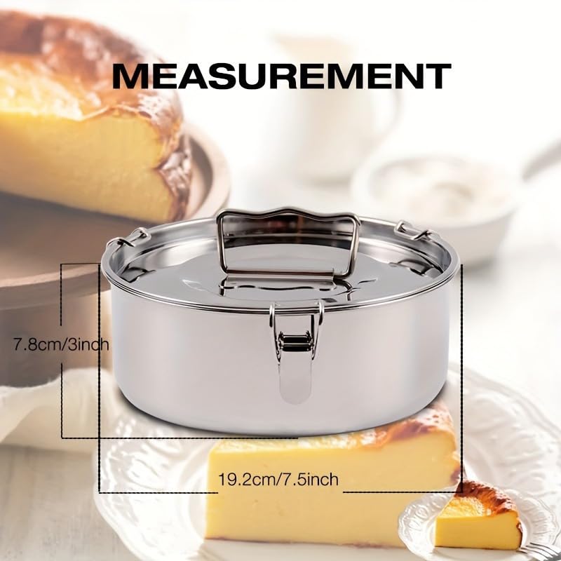 Stainless Steel Flan Mold, 63 Oz Flanera Baking Pan for Instant Pot 3 6 8 QT Flan Mold with Lid Silver Flanera Mold for Baking Oven Safe