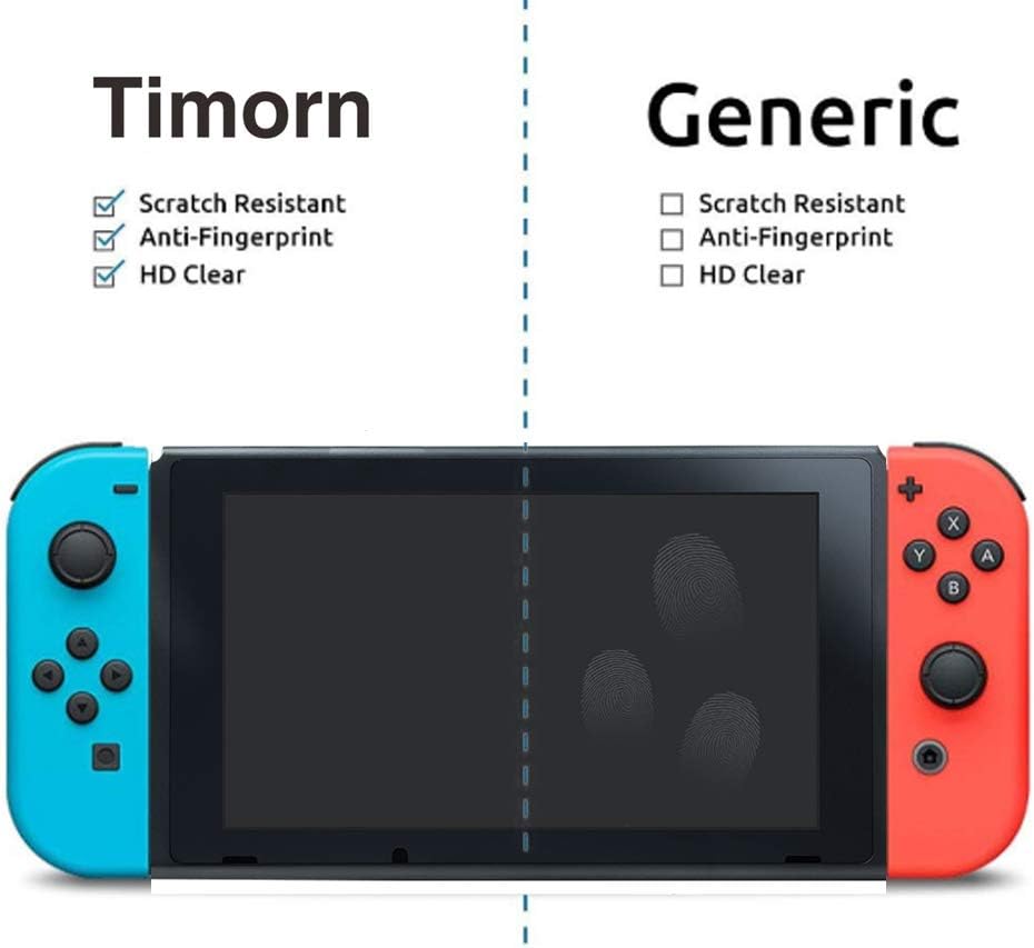 Switch Screen Protector, Timorn Switch Protective Screen, Anti-Scratch Tempered Glass Screen Protector for for switch (2 pack)
