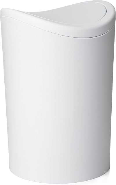 TATAY 6L Bathroom Bin Swing Lid White 19x19x28 cm Made in Spain