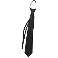 Men's Solid Color Zipper Necktie - Pre-Tied Zip Up Tie For Weddings, Formals, And Business, Lime Green, 19.5"