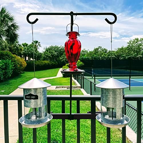 Hold It Mate Triple Hook Bird Feeder Pole Mounting Rail with Hardware