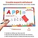 Xin store Magnetic Letters with Magnetic Writing Board and Storage Box - 208 Pieces Uppercase Lowercase Foam Fridge Alphabet Magnets for Kids Preschool Spelling and Learning Toy Game
