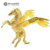 2016 Microworld 3D Metal Puzzle Pegasus Fly Horse Model Z004 DIY 3D Laser Cut Jigsaw Toys For Audit - Gold