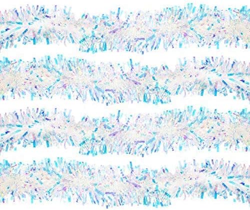Robelli Sparkling Iridescent Christmas Tree Tinsel Decoration (8 meters)