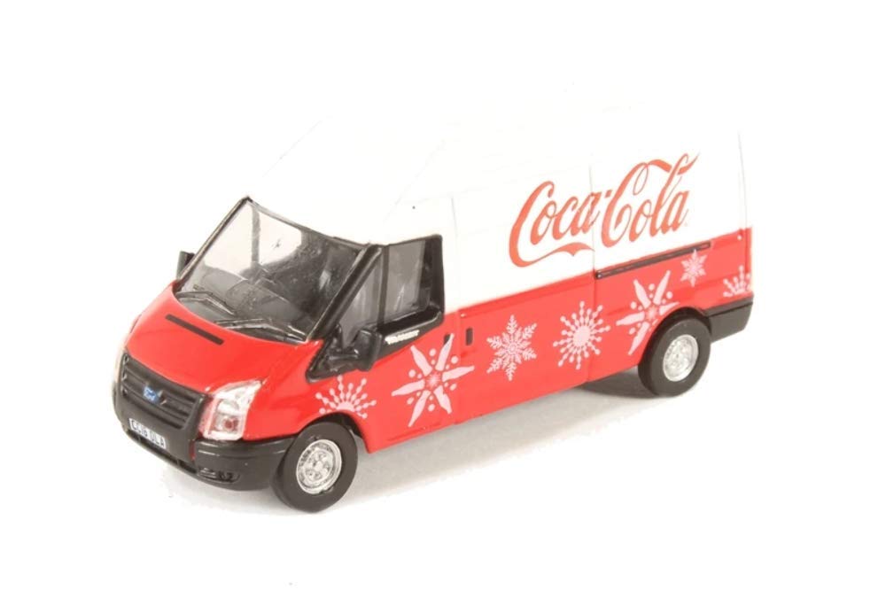 Oxford Diecast 76FT030CC Ford Transit LWB High Coca Cola Xmas 1:76 Scale Diecast Model Vehicle
