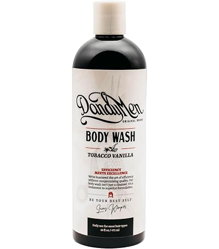 Amazon.com : DandyMen Men's Body Wash - Tobacco Vanilla - Deep Cleansing Shower  Gel with Vitamin B5