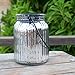 Solar Mercury Glass Jars 2 Pack Outdoor Table Lamps (Silver)