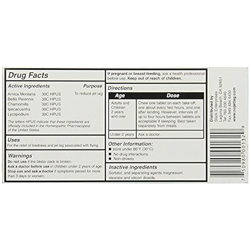 Miers Labs No Jet Lag Homeopathic Jet Lag Remedy, 32 Count Health & Household, Vitamins & Dietary Supplements, Herbal Supplements