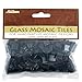Jennifer's Mosaics 3/8-Inch Venetian Style Glass Mosaic Tile, Black, 8-Ounce