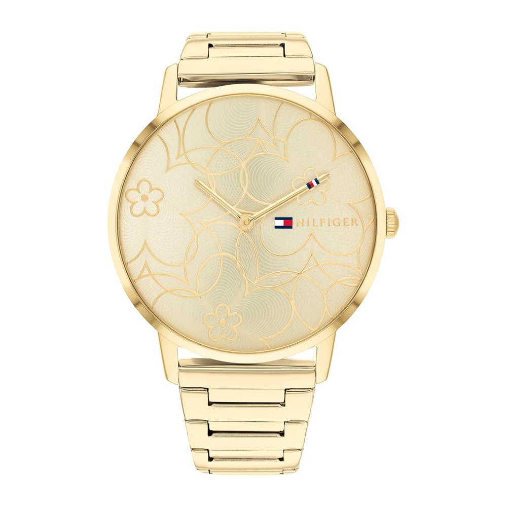Tommy Hilfiger Analogue Quartz Watch for Women with Gold Colored Stainless Steel Bracelet - 1782366