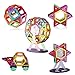 Augymer Magnetic Building Blocks Set, 87 Pcs Magnetic Construction Stacking Toys for Children Kids with Carry Box Letters and Numbers Toys