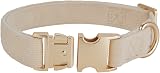 YUDOTE Ultra-soft Dog Collar Cotton Corduroy Small Dogs Creamy White view 6