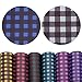 David accessories Printed Faux Leather Sheets Plaid Printed Synthetic Leather Fabric 9 Pcs 7.7