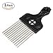 Afro Pick Lift Black Fist Metal Hair Comb, Detangle Wig Braid Hair Styling Comb for African by OSMOFUZE (Square, 1 Pack)