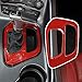 Voodonala for Challenger Gear Shift Panel Covers Decoration Trim Accessories for Dodge Challenger 2015-2022 (Red)