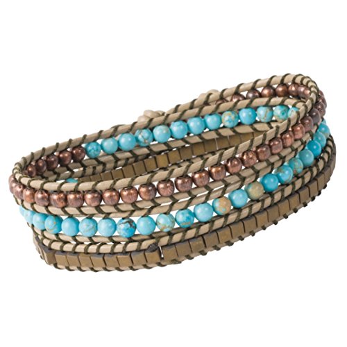 Solid Oak, Turquoise Bracelet Making Kit