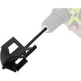 Metlead 4-in-1 Soil Cultivator for 3/8" Hex Drive Drill | Multi-Function Auger Attachment for Soil Tilling, Digging, Loosening, Ideal for Raised Beds, Plant Boxes and Home Gardening