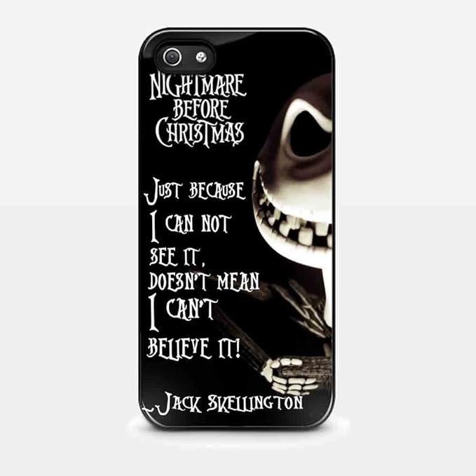 Jack Jack Skellington Citation Cauchemar Avant Noel Pour Iphone Et Samsung Galaxy Iphone 5 C Noir Amazon Fr High Tech