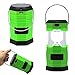Ultra Bright Solar Rechargeable Collapsible LED Camping Lantern Light 180 Lumen Portable Water Resistant Outdoor Survival Lamp for Hiking Fishing Emergency Outages - Green