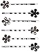 Darice Bobby Pins 6/Pkg, Studded Flower/Silver/Black