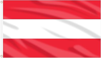 AhfuLife Austria Flag 5ft x 3ft Polyester Double Sided with Brass Grommets