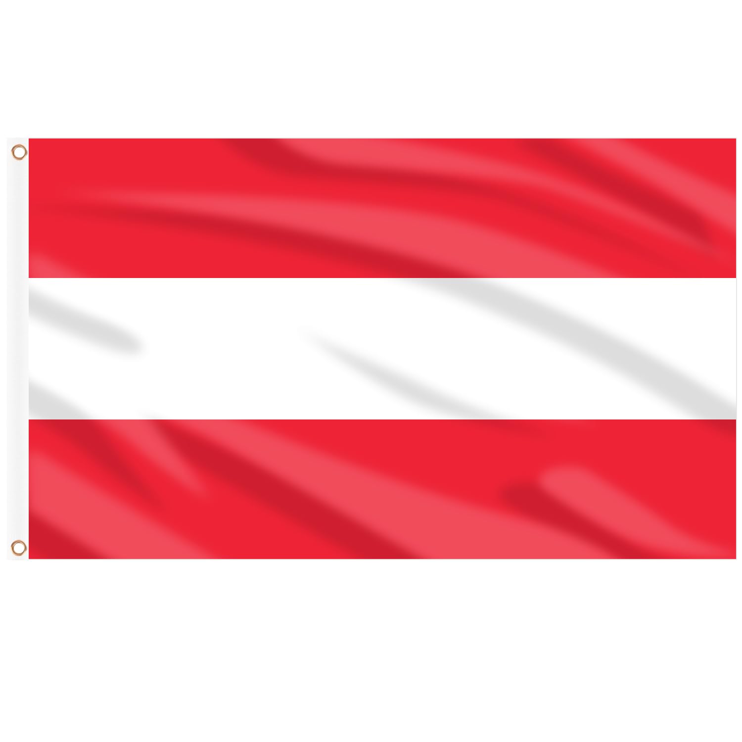 AhfuLife Austria Flag 5ft x 3ft for Party Decorations, 2Pcs Large Austrian Flag Polyester Double Side with Brass Eyelets for Eurovision Euro Football World Cup Garden Street Party Decorations — image 1