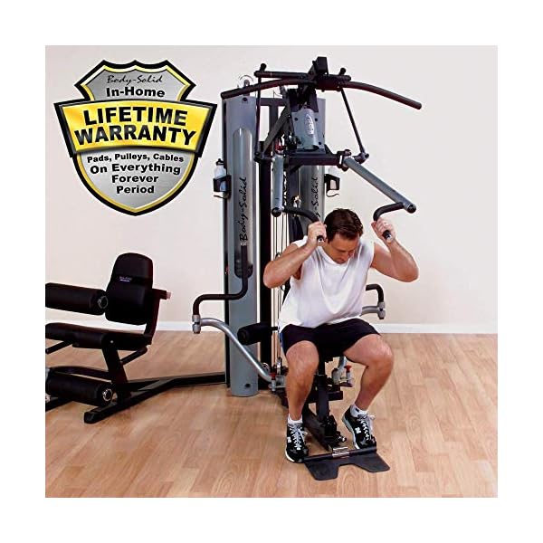 Body-Solid Multi-Station 210lbs Weights Stack Bi-Angular Gym Machine with Leg and Calf Press Attachment, Leg Strength Training Equipment, Functional Exercise Workout Station - Image 7