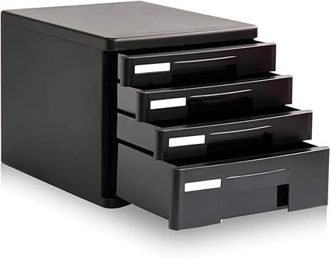 Escritorio archivador, de 4 capas de datos Caja de almacenamiento, PP