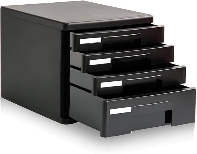 Escritorio archivador, de 4 capas de datos Caja de almacenamiento, PP