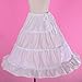 Dressy Daisy Girls 3-Hoop Crinoline Petticoat Slip Underskirt for Girl Dresses Length 30 Inches White