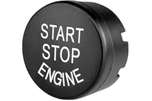 Angelguoguo Start Stop Engine Switch Button Cover for BMW 1 2 3 5 X1 X3 X4 X5 X6 Series F Chassis F20 F21 F22 F30 F35 F10 F18 Etc with Off Button (Matte Black)