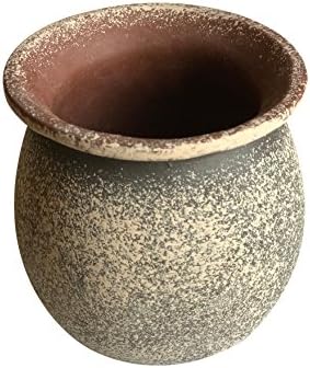 Terra cotta pot, Garlic keeper, kitchen decor with organic natural cover