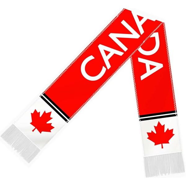 JAVI Sports Canada Flag Print Scarf 64-inches x 8-inches One
