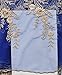 SanVera17 African Lace Net Fabrics Nigerian French Fabric Embroidered and Beading Guipure Cord Lace for Party Wedding (Blue) 5 Yards