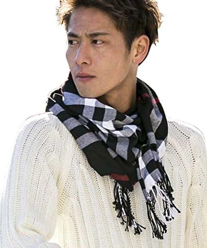 Amazon エーエスエム A S M メンズ マフラー トラディショナル柄チェックマフラー 02 1252 F フリー ブラック 00 ストール マフラー 通販