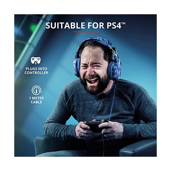 Trust Gaming GXT 322B Carus Cuffie da Gioco, con Microfono Flessibile,  Controllo del Volume ed Esclusione Audio del Microfono su Esterno del  Padiglione, Blu - Cuffie Hi-Fi