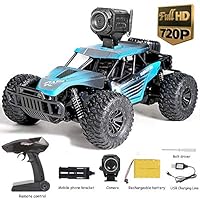 Ceepko RC Cars with Camera, RC Truck with Wi-Fi 720P HD Camera, 1:16 Scale Remote Control Off-Road Army Car 4WD 2.4Ghz Vehicle Crawler for Adults and Kids