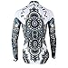 QinYing Cycling Jersey, Women Patterns Stylish Breathable Bicycle Jersey Long Sleeve White S