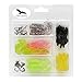 Artificial Fishing Baits Lure Soft Baits Suits Colorful Fishing Lure Simulation Fishing Accessory Set with Jig Lead Fishing Hooks Vivid Rubber Fishing Baits Piscator Zone Professional Fishing Tackles