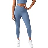 YITTY Active Women's Ultraluxe Crossover High-Waist Legging, Athleisure, 4-Way-Stretch, Elemental Blue, XXL/1X, 7/8 Length