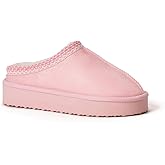 FabKids Kids' Platform Fuzzy Slippers