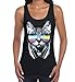 Raxo Women's Cat Sunglasses Headphones Tank Top Music Party Animal Lover Tank XL Black