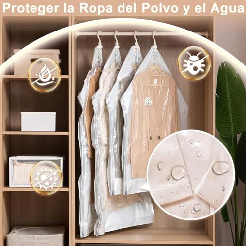 12 Pack Bolsas de Almacenamiento al Vacío Grande - Con Eléctrica Bomba, Bolsas al Vacio Ropa Reutilizables, Bolsas al Vacío Ropa de Colgantes para Colgar, Vacuum Storage Bags, Bolsa de Almacenamiento