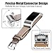 Mornex Replacement Leather Band Compatible with Fitbit Charge 2, Classic Genuine Leather Wristband for Men Women(Beige-Silver Buckle)